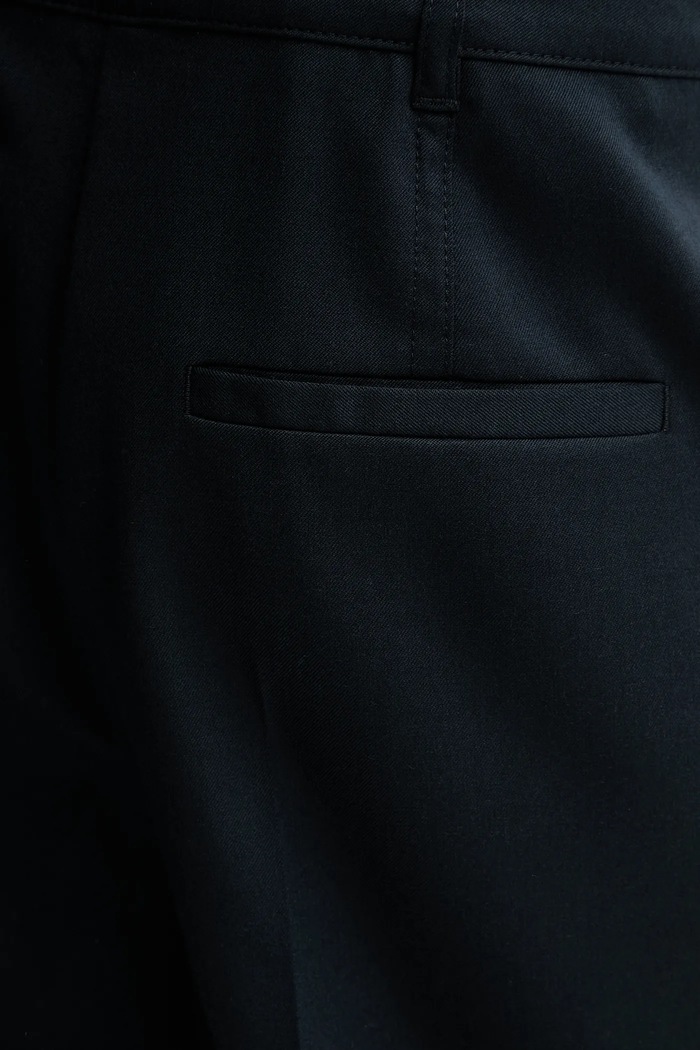 Marc O'Polo pantaloni cu lână bleumarin 600015310005