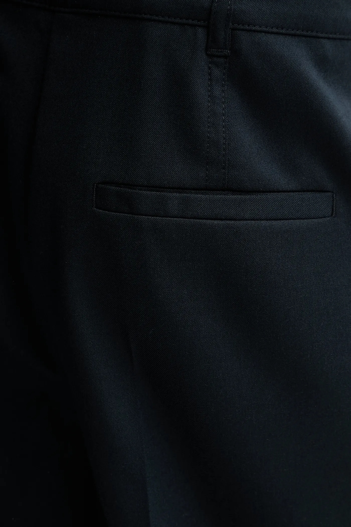 Marc O'Polo pantaloni cu lână bleumarin 600015310005