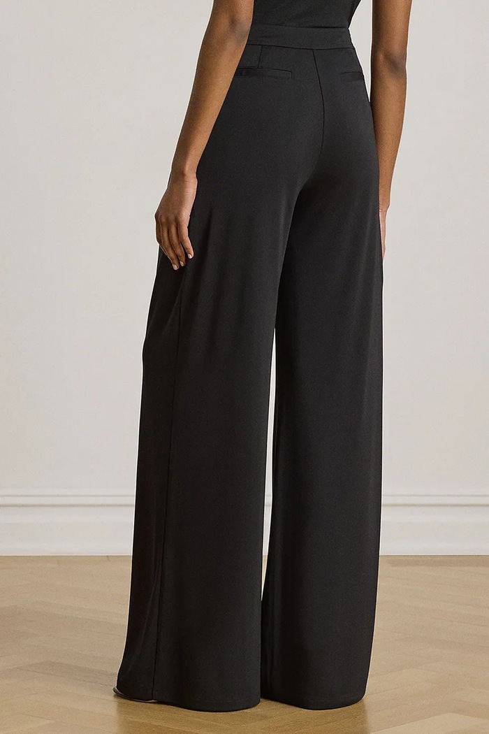 Lauren Ralph Lauren spodnie wide leg damskie 200980217 czarny SS26