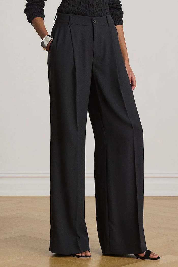 Lauren Ralph Lauren spodnie straight damskie czarny 200P03582