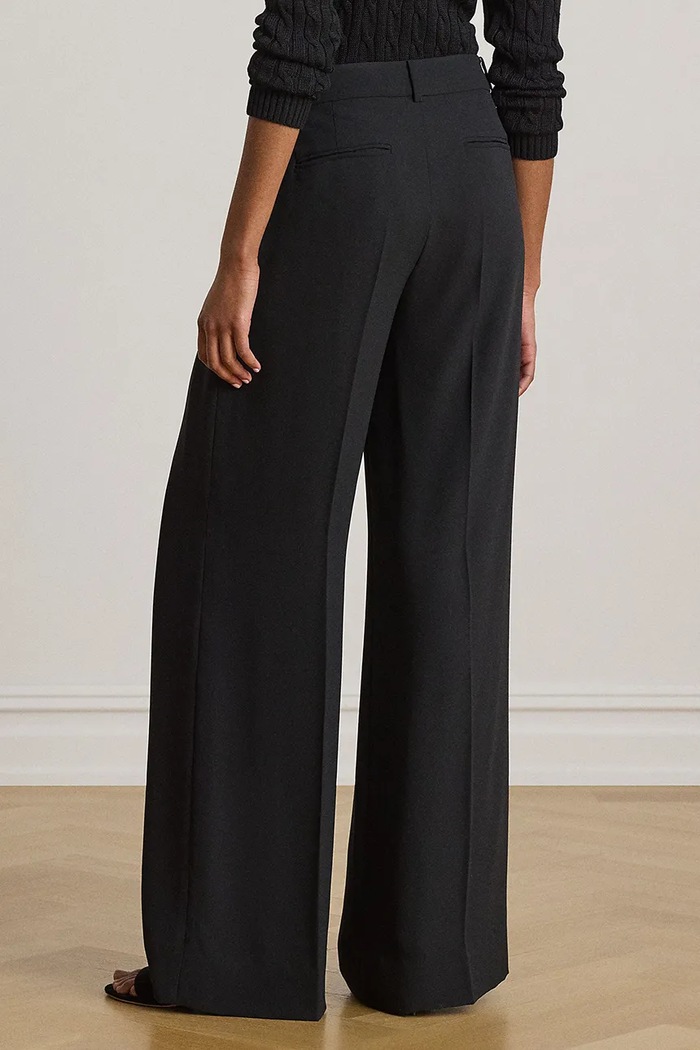 Lauren Ralph Lauren spodnie straight damskie 200P03582 czarny SS26