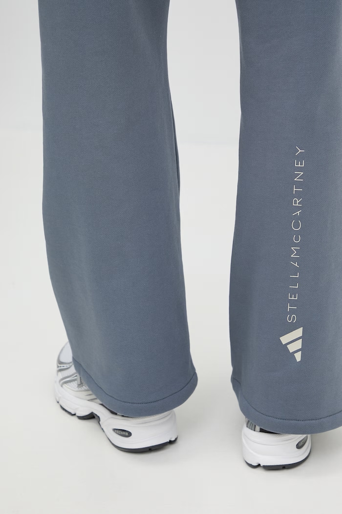 adidas by Stella McCartney spodnie dresowe bawełniane JZ0666 szary