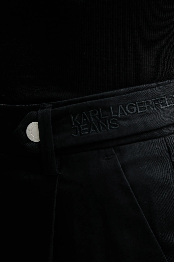 Karl Lagerfeld Jeans pamut nadrág fekete B1W10086