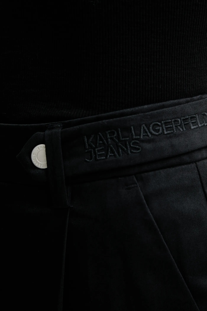 Karl Lagerfeld Jeans pamut nadrág fekete B1W10086