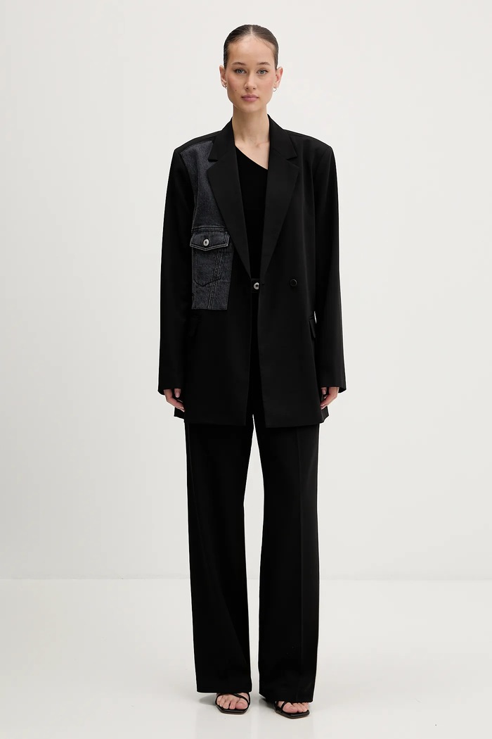 Karl Lagerfeld Jeans nadrág B1W10085 fekete SS26