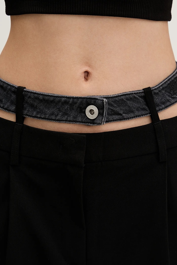 Karl Lagerfeld Jeans nadrág fekete B1W10085