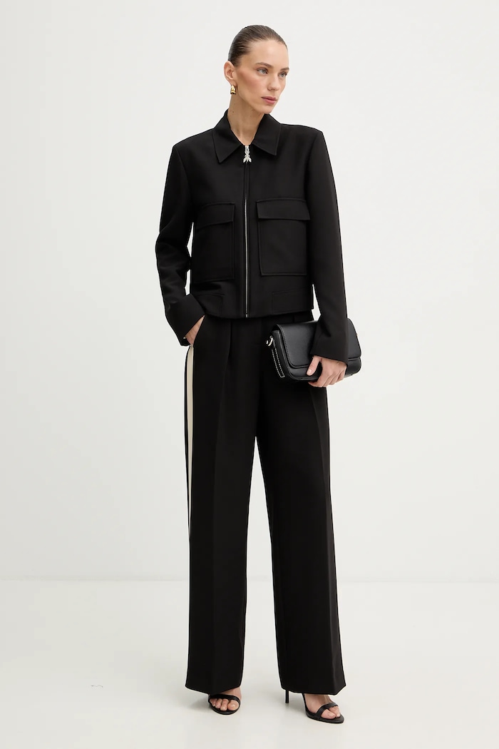 Patrizia Pepe nadrág 8P0795.A688 fekete SS26