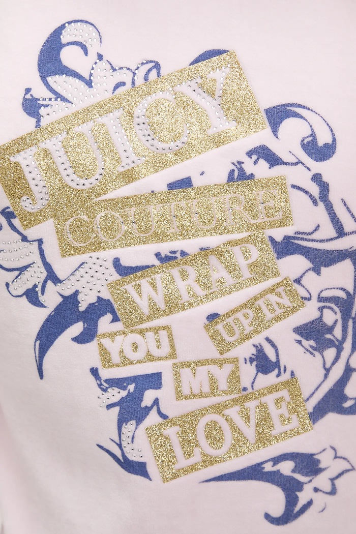 Velurové teplákové kalhoty Juicy Couture Wrap You Up JCNBJ126452 růžová