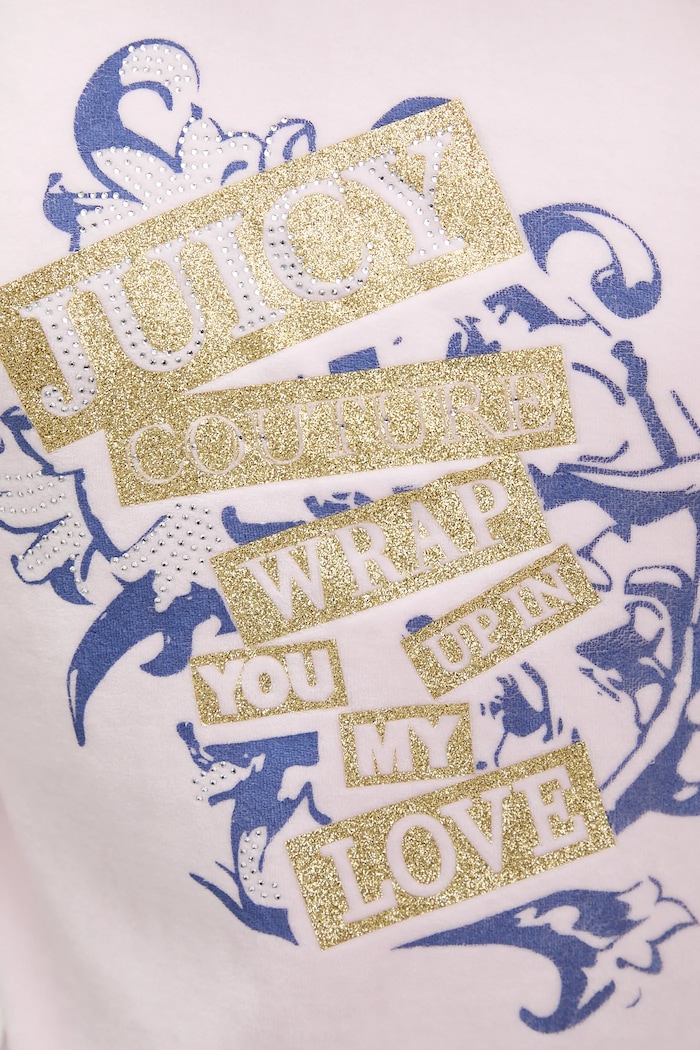 Velurové teplákové kalhoty Juicy Couture Wrap You Up JCNBJ126452 růžová