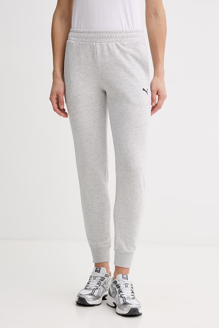 Puma teplákové nohavice dámske bavlnené Essential TR sivá 683284