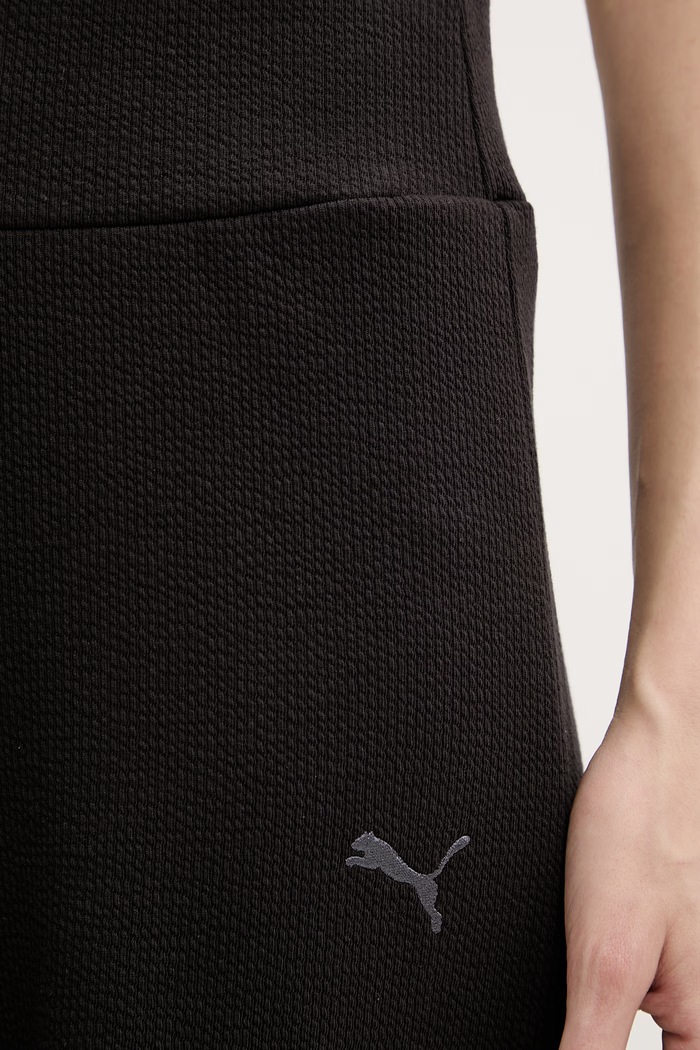 Puma pantaloni de trening pentru femei, cu bumbac Essential Elevated negru 691815