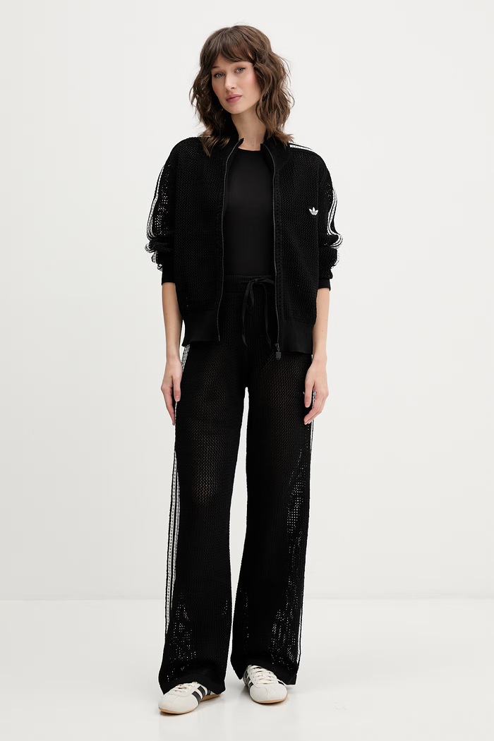 adidas Originals pantaloni de trening pentru femei Crochet KC6494 negru SS26