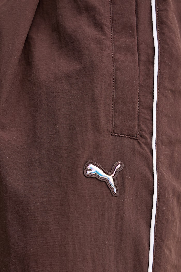 Παντελόνι φόρμας Puma Piping Relaxed Woven καφέ 634559