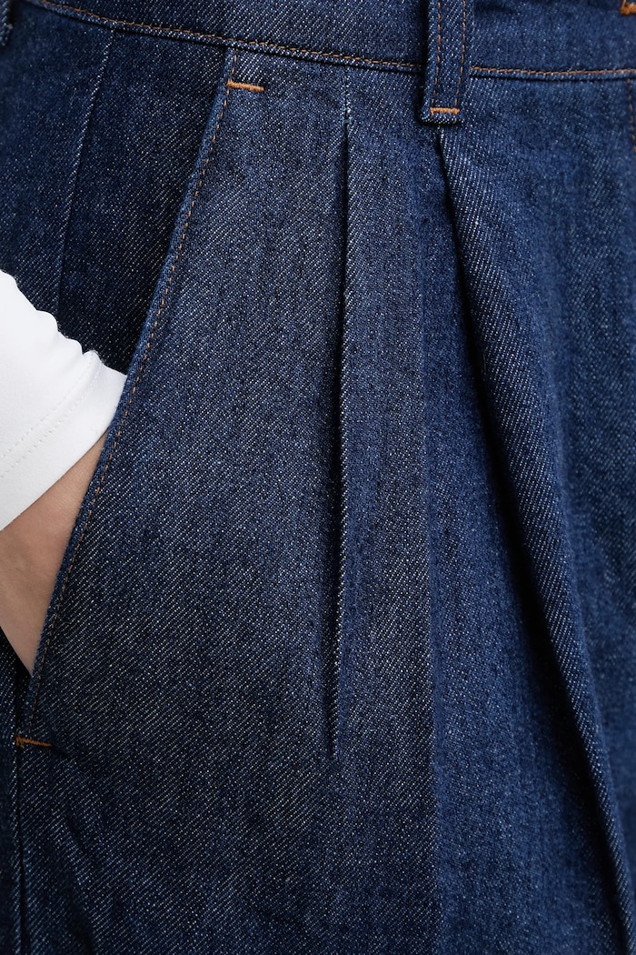 Βαμβακερό παντελόνι A.P.C. PANTALON GINNY σκούρο μπλε COHMJ.F08510