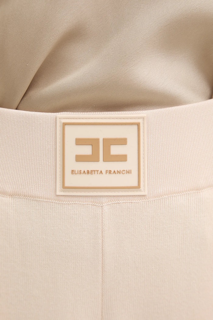 Elisabetta Franchi pantaloni de trening bej KP74S61E2