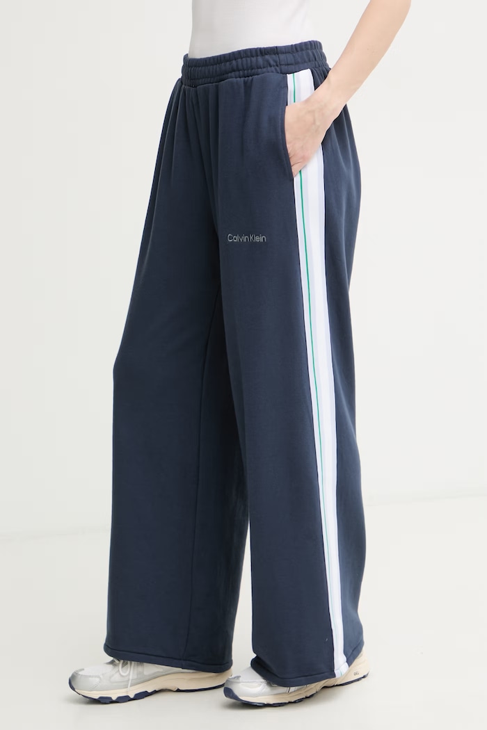 Calvin Klein Performance pantaloni de trening pentru femei cu bumbac bleumarin LVGWS6P669