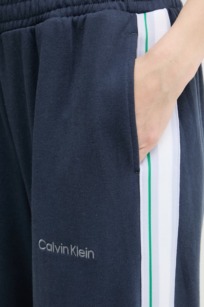 Calvin Klein Performance pantaloni de trening pentru femei cu bumbac LVGWS6P669 bleumarin