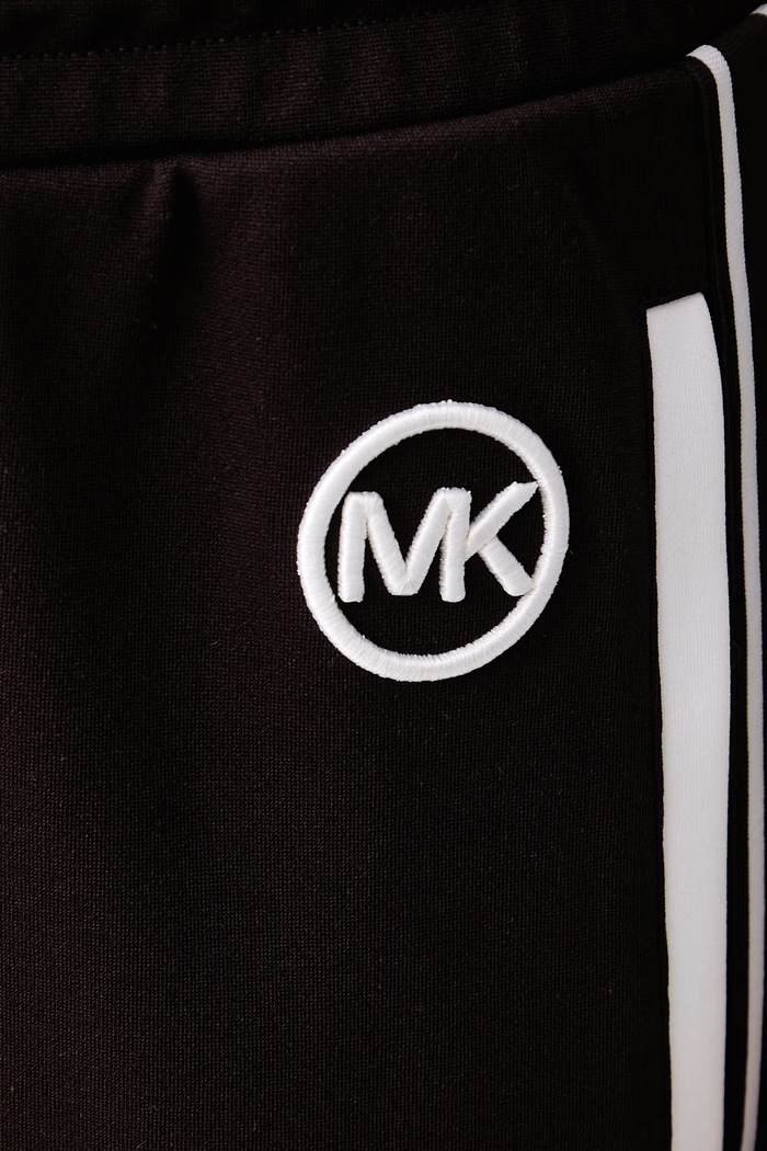 Spodnie dresowe damskie MICHAEL Michael Kors brązowy MR630Y0K8N