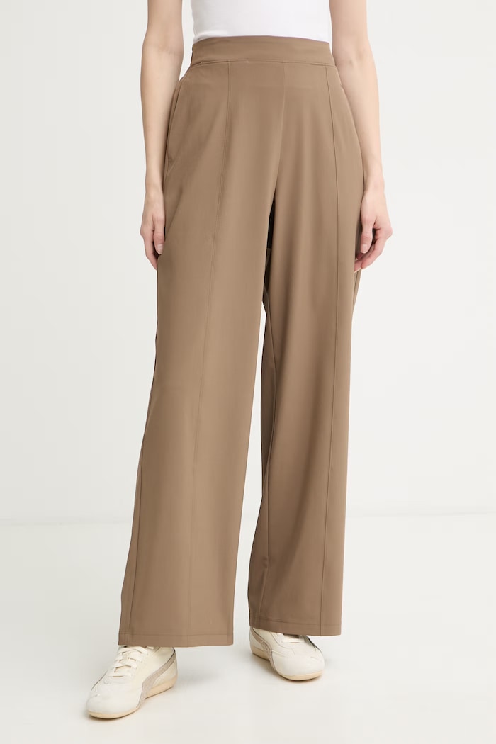 Calvin Klein Performance pantaloni straight pentru femei maro LVGWS6P679