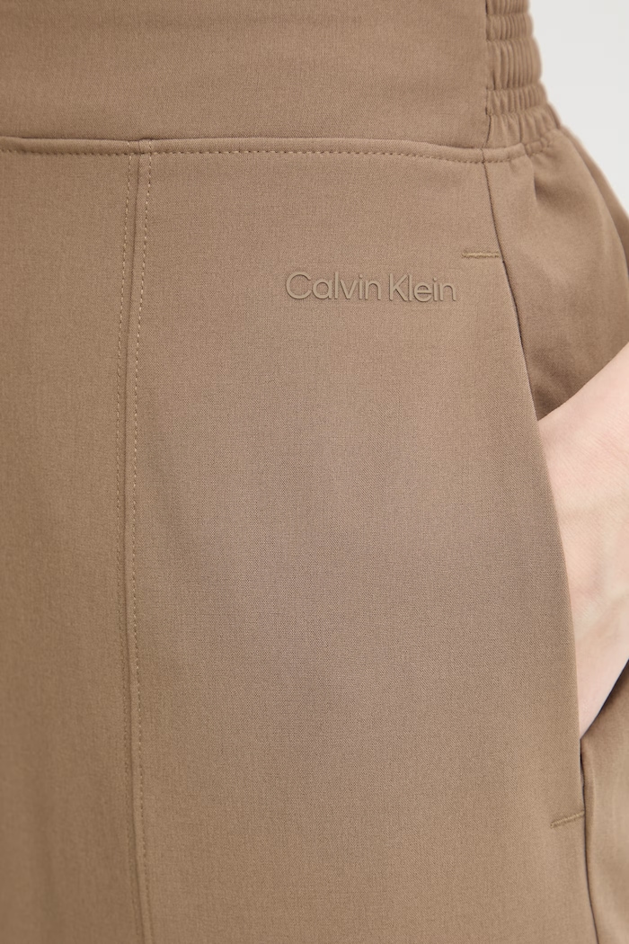 Calvin Klein Performance pantaloni straight pentru femei maro LVGWS6P679