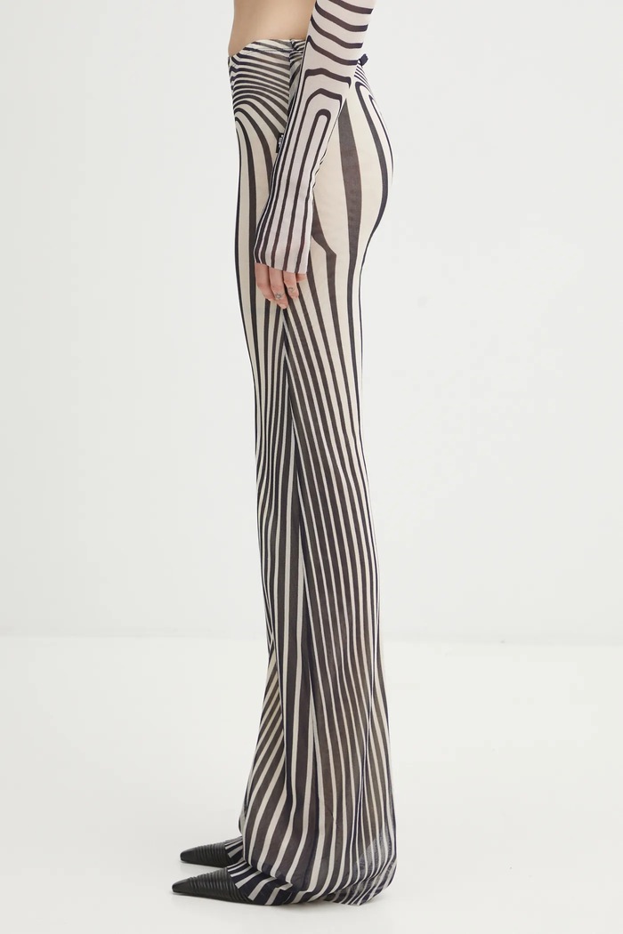 Nohavice Jean Paul GAULTIER Morphing Stripes 26.01.W.TR067.M019P béžová SS26