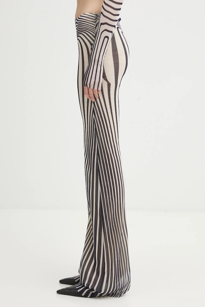 Nohavice Jean Paul GAULTIER Morphing Stripes 26.01.W.TR067.M019P béžová SS26