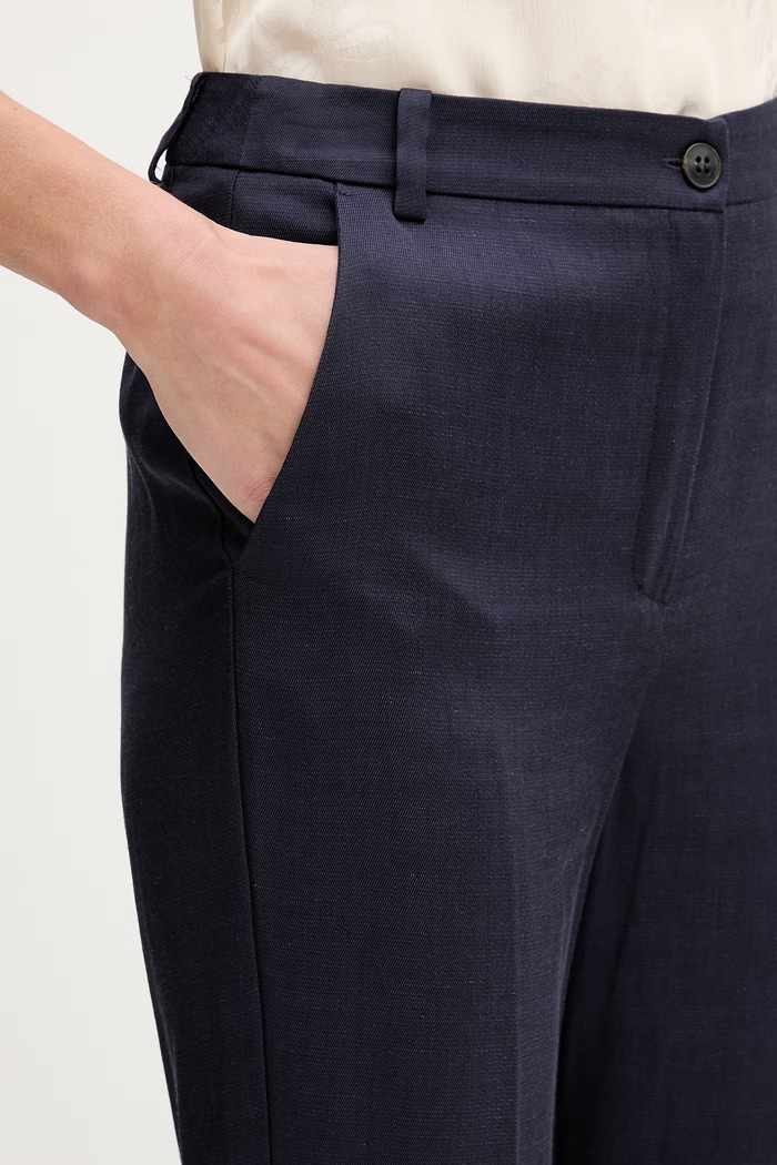 Marella pantaloni cu lână Emme by Marella bleumarin 2615131291200
