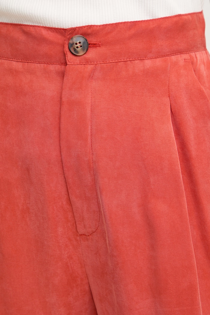 Marella pantaloni pentru femei, cu lyocell Emme by Marella portocaliu 2615131162200