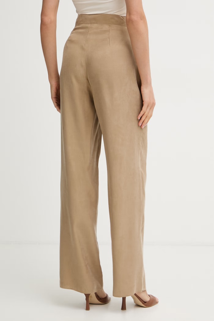 Îmbrăcăminte Marella pantaloni pentru femei, cu lyocell Emme by Marella 2615131162200 bej