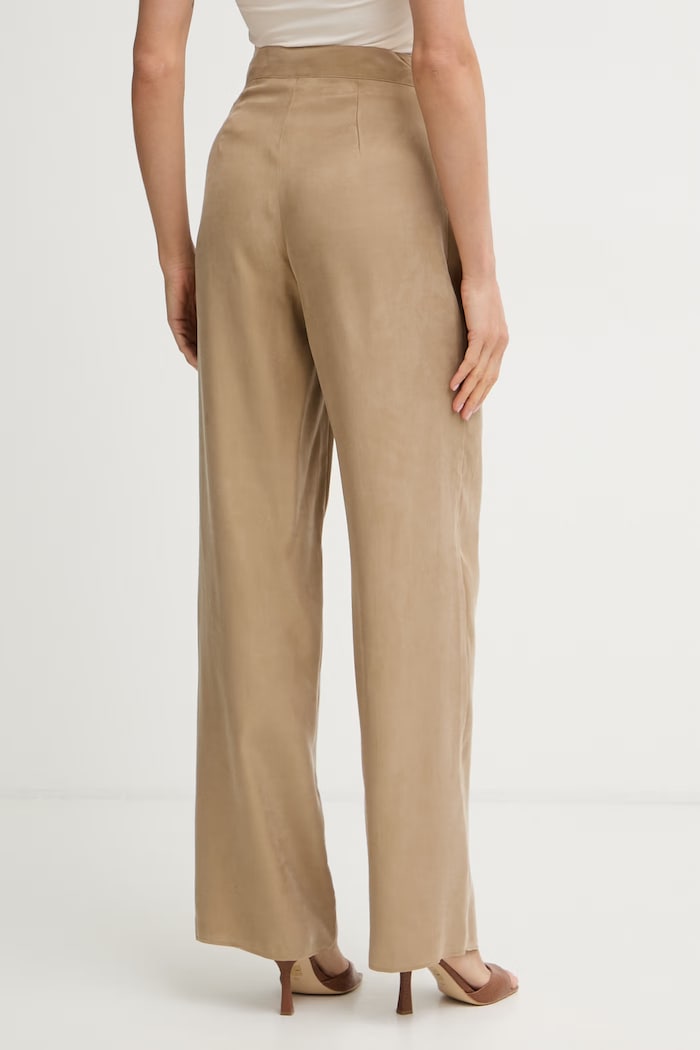 Îmbrăcăminte Marella pantaloni pentru femei, cu lyocell Emme by Marella 2615131162200 bej