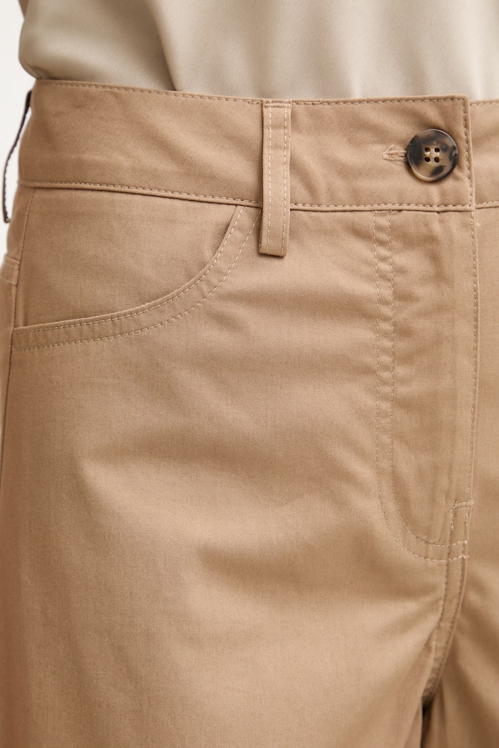 Marella pantaloni regulați pentru femei, din bumbac cu elastan Emme by Marella maro 2615131222200
