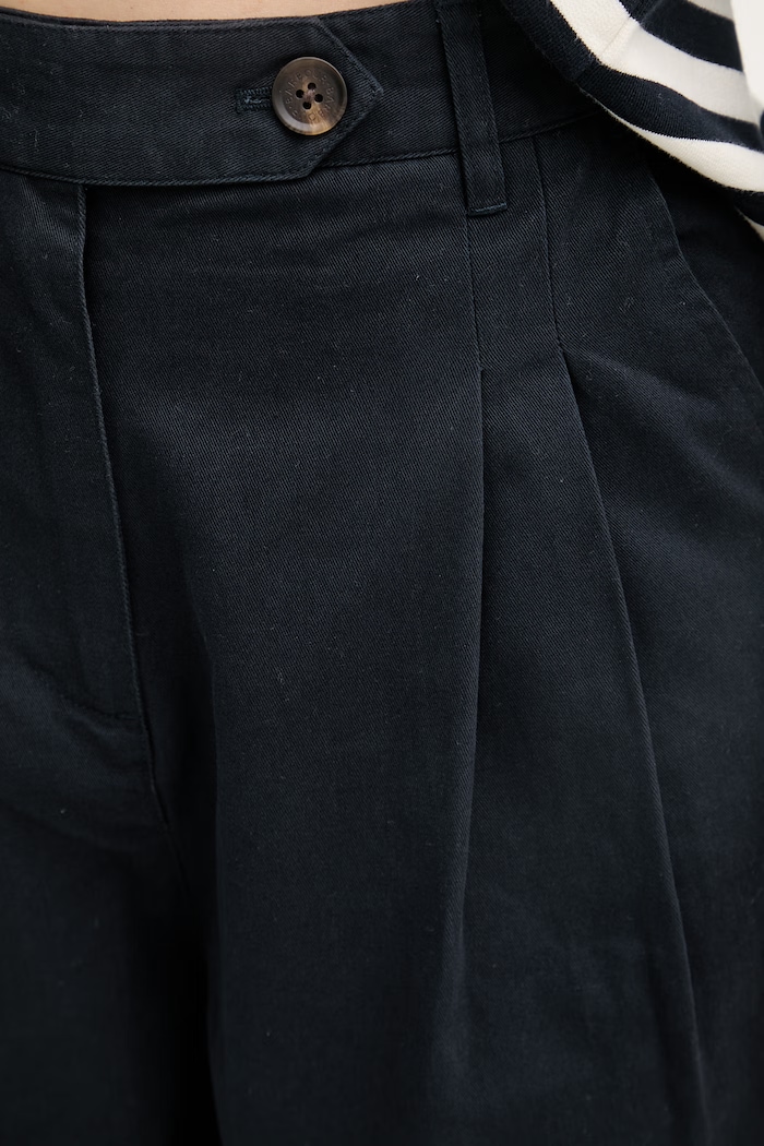 Barbour nohavice dámske bavlnené Verona tmavomodrá LTR0422