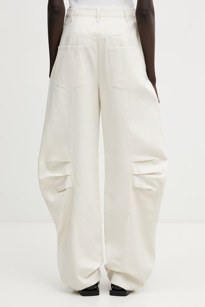 Abbigliamento Rotate pantaloni con lino da donna 1155062059 beige