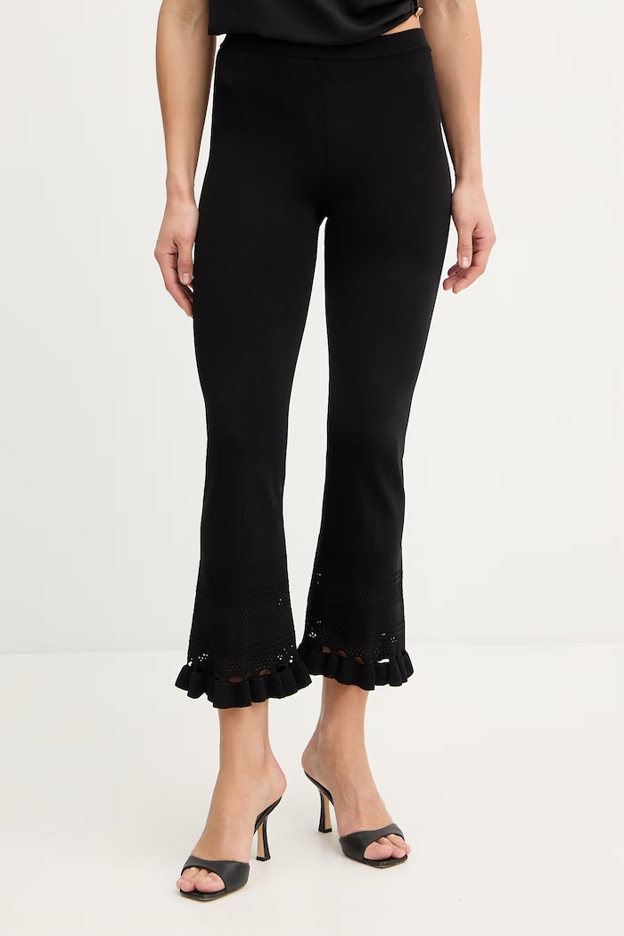 Twinset pantaloni drept negru 261TP3084