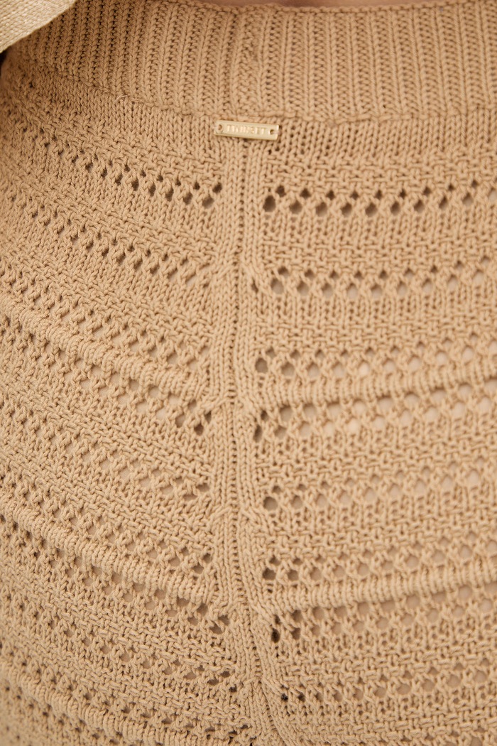 Twinset spodnie bawełniane beżowy 261TT3262