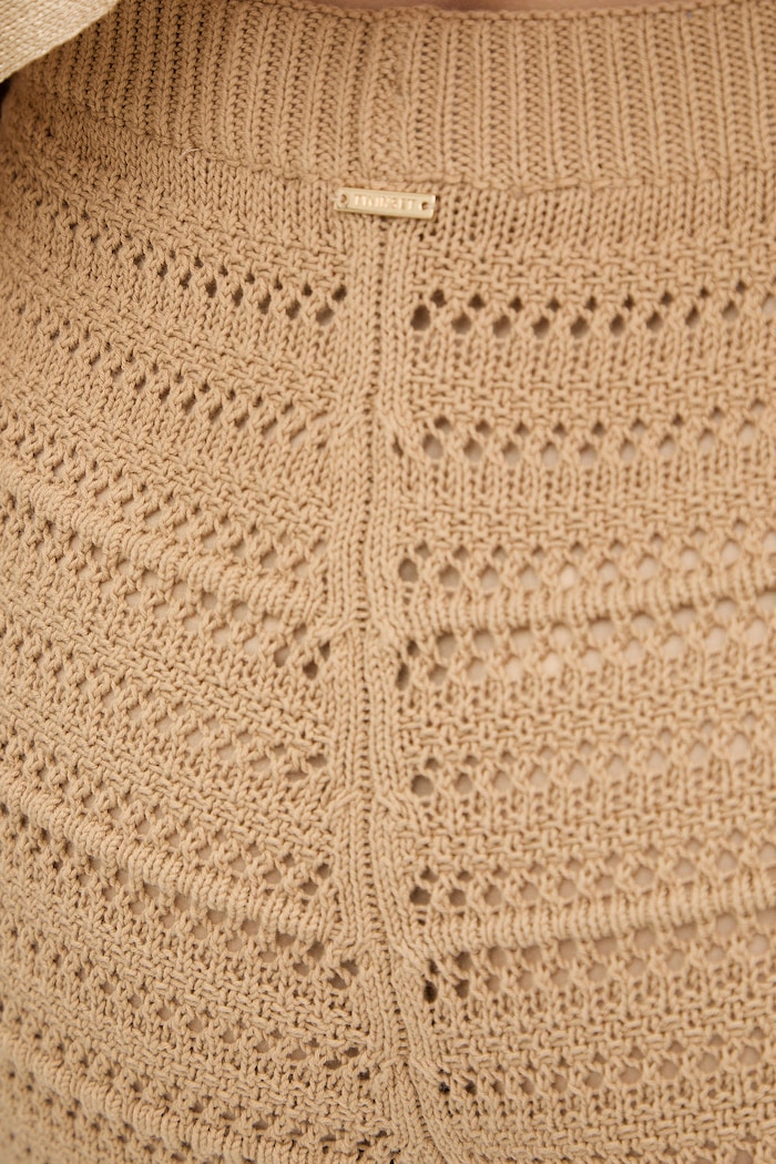 Twinset spodnie bawełniane beżowy 261TT3262