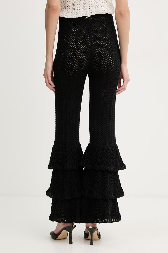 Îmbrăcăminte Twinset pantaloni pentru femei, din bumbac 261TT3054 negru