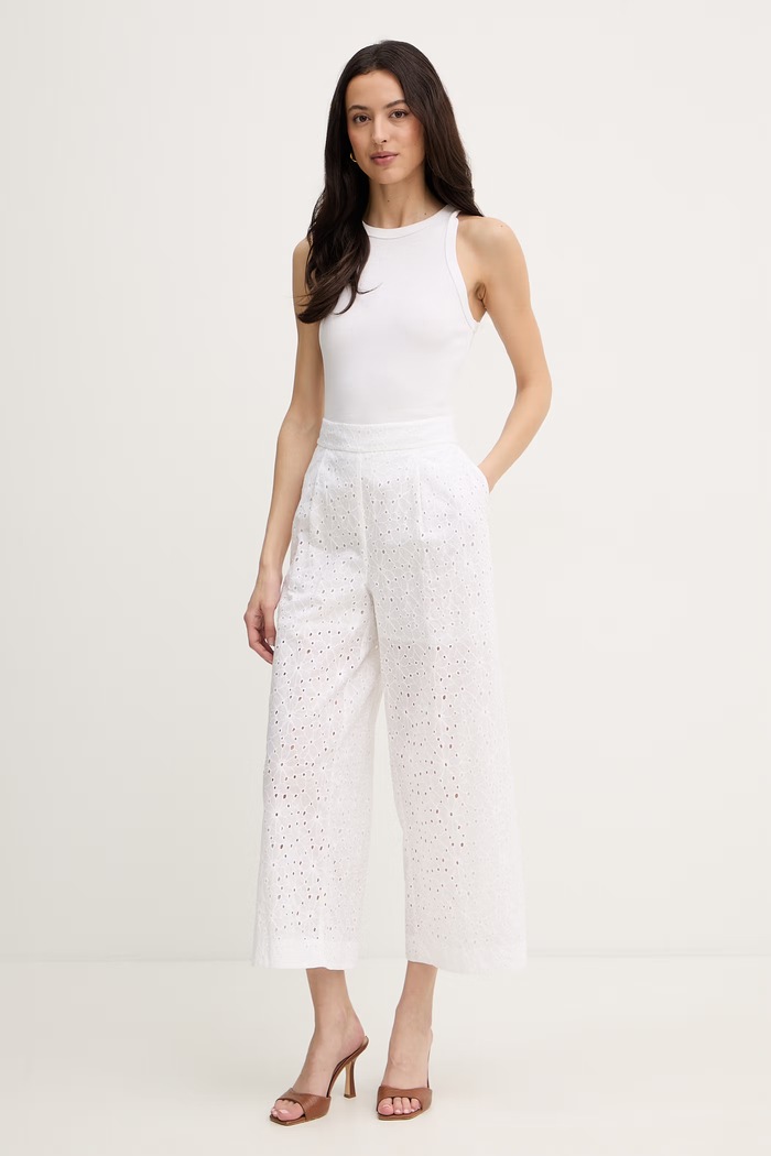 Twinset pamut nadrág 261TF2112 fehér SS26