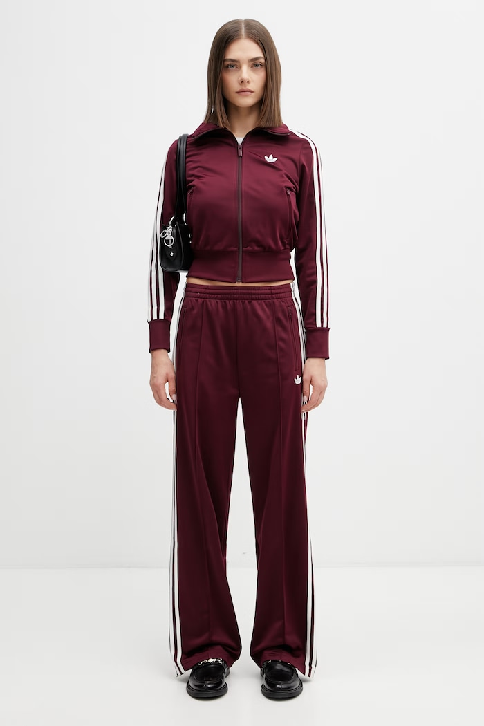 adidas Originals spodnie dresowe damskie bordowy KD3659