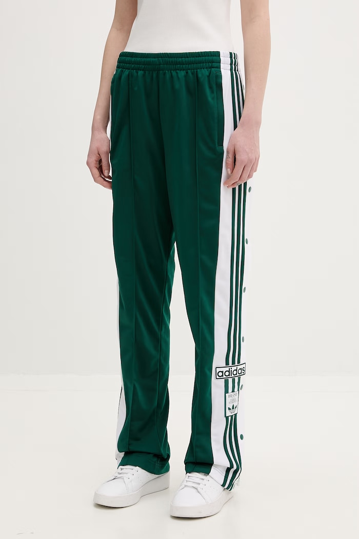 adidas Originals teplákové nohavice dámske Adibreak zelená KD6327