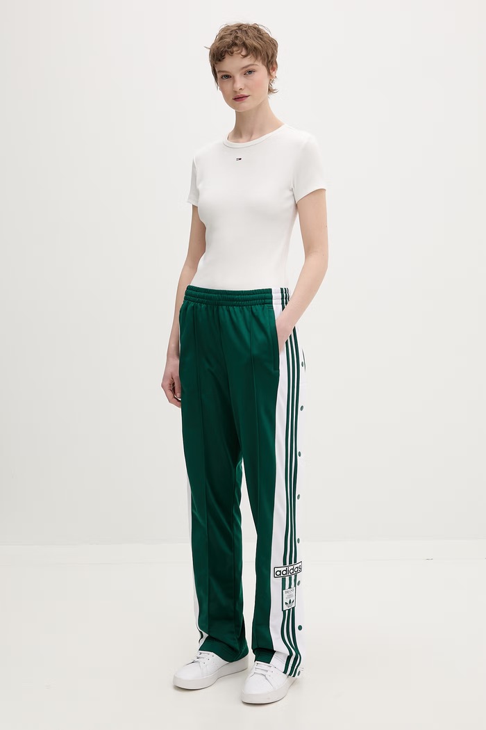 adidas Originals teplákové nohavice dámske Adibreak KD6327 zelená SS26