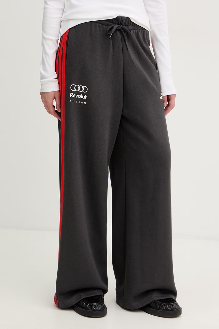 Adidas spodnie dresowe damskie x Audi szary KE8347