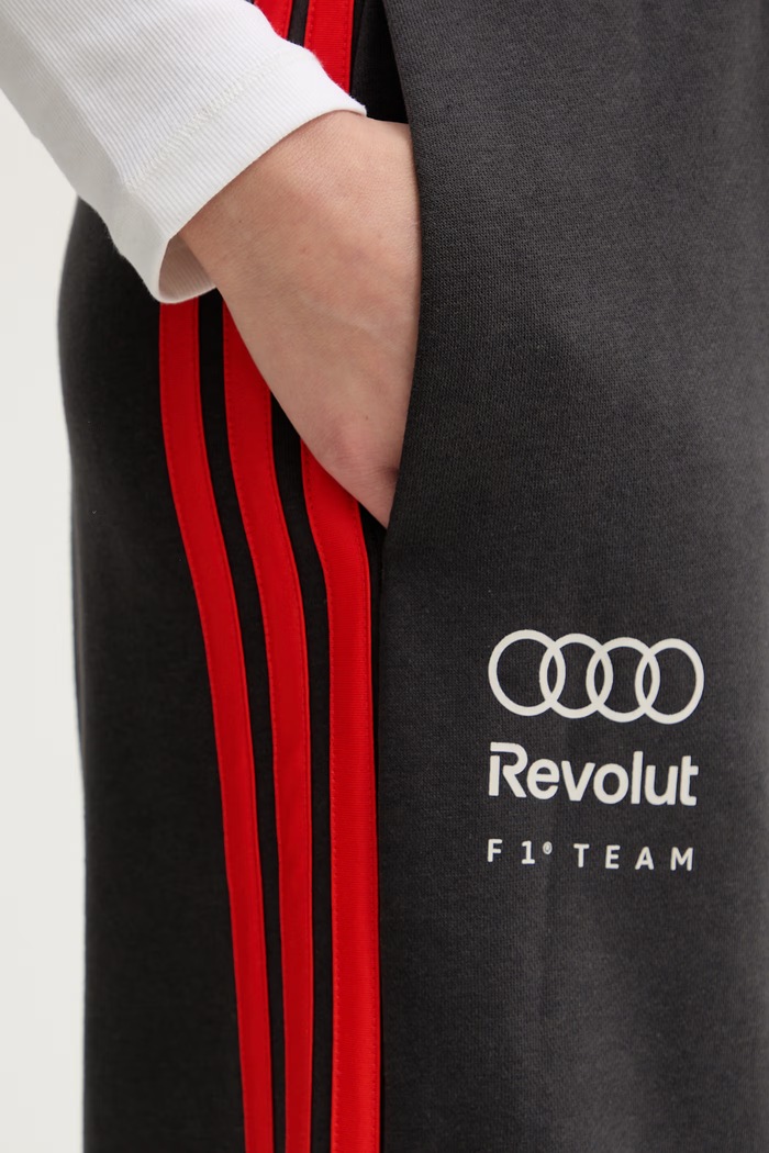 Adidas spodnie dresowe damskie x Audi KE8347 szary