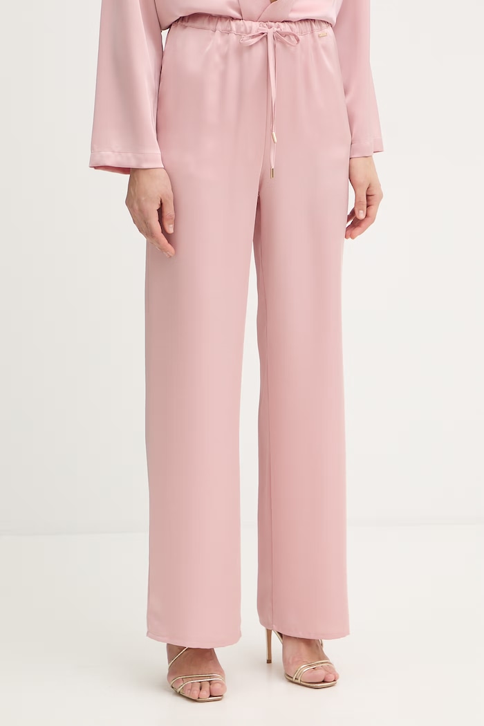 Fracomina pantaloni drept roz FJ26SV3004W47001