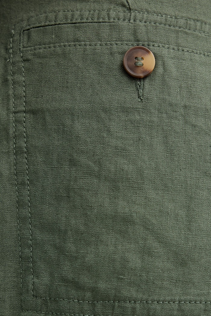 United Colors of Benetton pantaloni pentru femei din in verde 4AGHDF0AY