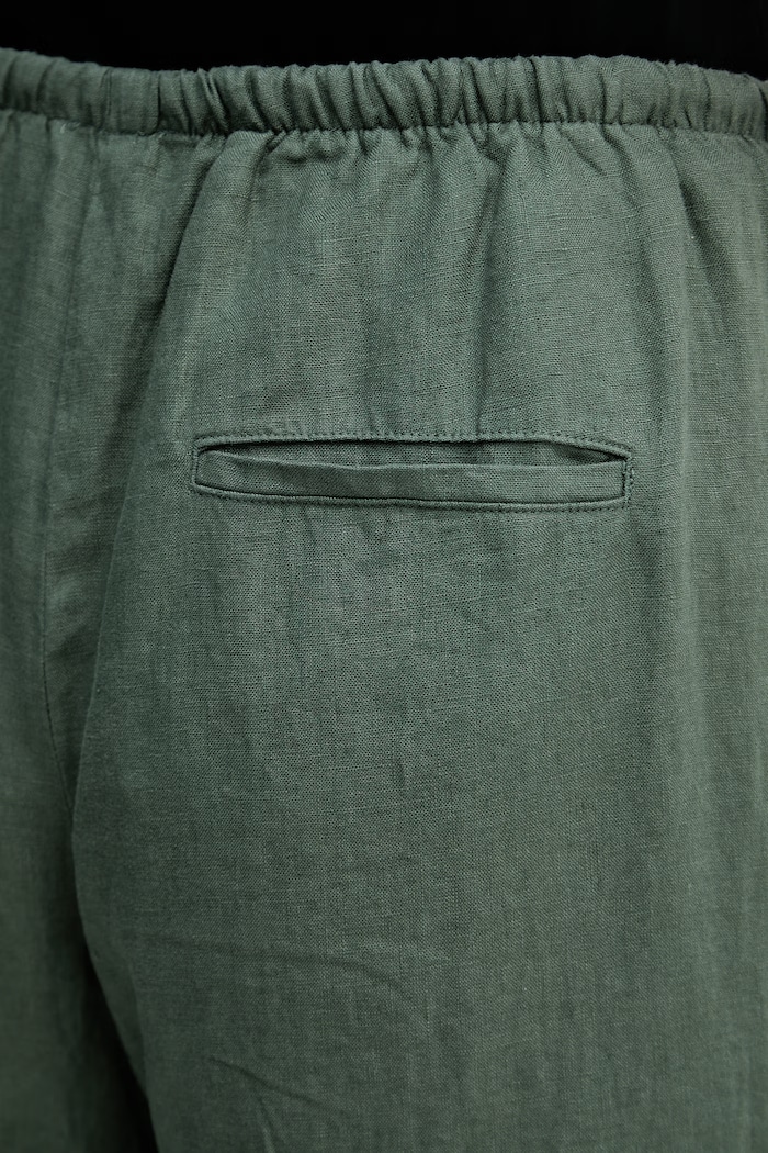 United Colors of Benetton pantaloni pentru femei din in verde 4AGHDF0BF
