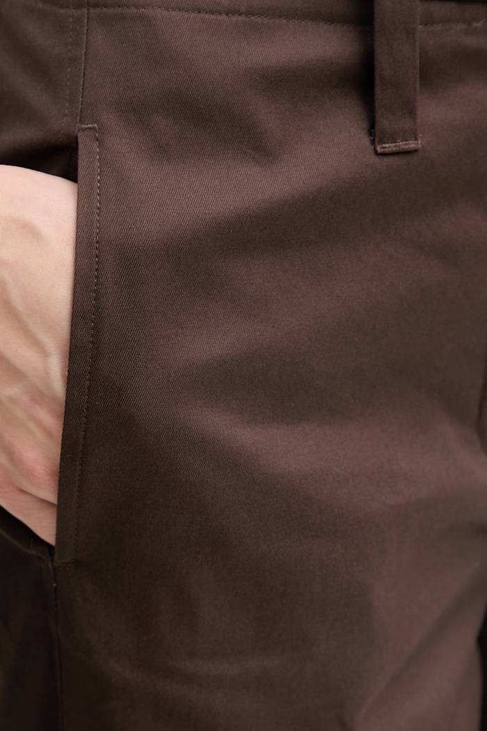 United Colors of Benetton spodnie chinos damskie bawełniane brązowy 49YYDF0BD