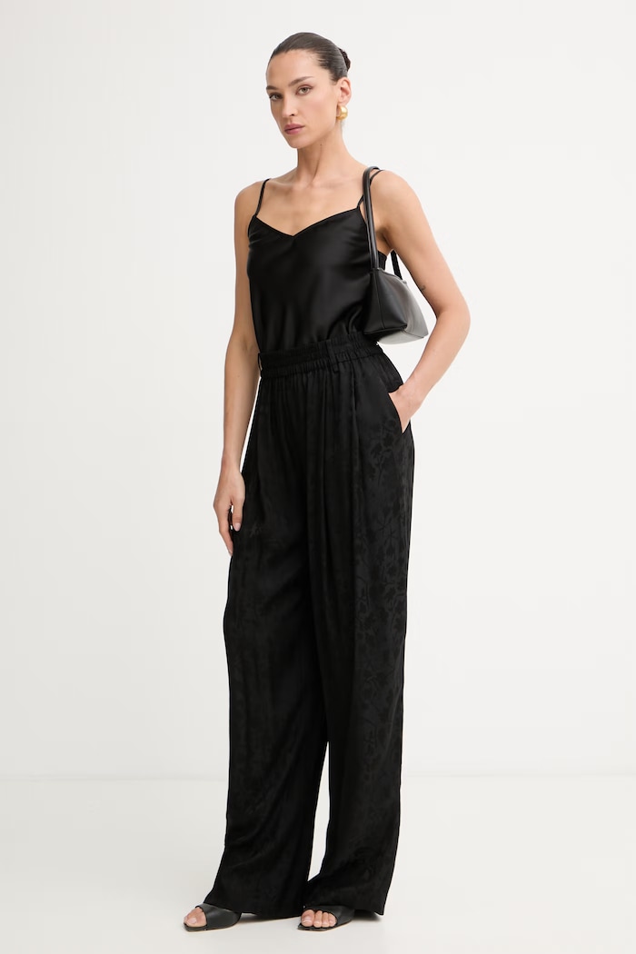Pinko nohavice dámske s viskózou 106802.A3AN čierna SS26