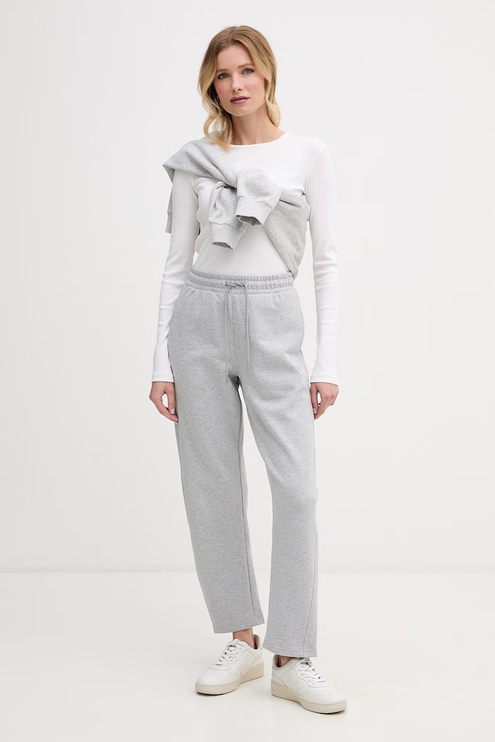 Calvin Klein Jeans pantaloni de trening pentru femei, din bumbac LV047F210G gri SS26
