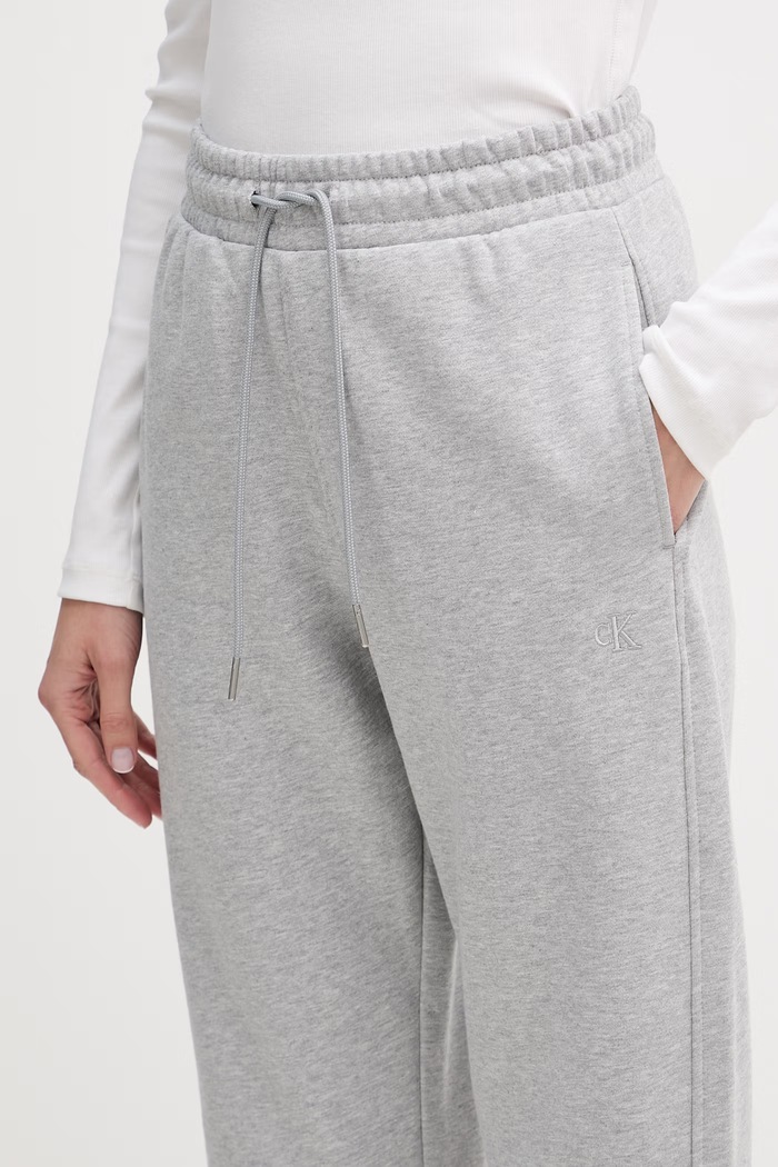 Calvin Klein Jeans pantaloni de trening pentru femei, din bumbac gri LV047F210G